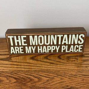 Wooden Sign for Shelf Decor